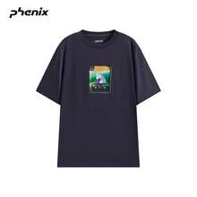 +Phenix Outdoor Casual T-Shirt Unisex 2026SS New Cool-Touch Printed Crew Neck Knitted Short Sleeve - Mystic Purple - View 4