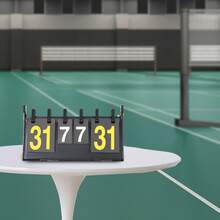 4-Digit Portable Flip Scoreboard, Multi-Function Scoreboard 15.3*8.3*8.3in For Ultimate Tennis, Basketball, Baseball, Softball, Volleyball, Football - Black - View 4