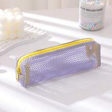 1pc Dopamine Colorful Extended Mesh Pencil Case, Unisex Student Stationery Bag, Back To School Season, Pencil Case Stationery Bag - Single Piece - View 10