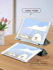 Kingsung 黑貓與星星圖案平板保護殼，相容 iPad 9.7/10.2/10.5/10.9/12.9/Pro 11、第 10 代，相容 Galaxy Tab S6 Lite 10.4"，相容 Kindle Paperwhite 第 12 代 2024、Kindle (第 11 代) 2022，柔軟防震，智慧支架/自動喚醒/睡眠 - 彩色 - 查看 7