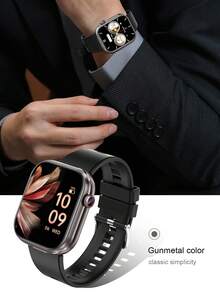 EIGIIS Reloj inteligente 2 en 1 con auriculares integrados, adecuado para hombres y mujeres - Control remoto de cámara, reproducción de música, pronóstico del tiempo, cronómetro, múltiples modos deportivos - Regalo ideal para vacaciones, reloj deportivo | Reloj con pantalla dual, compatible con iOS y Android - Multicolor - Ver 15