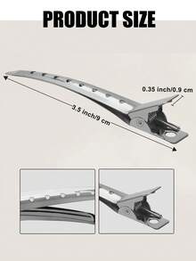 200/100/10pcs Crocodile Clips Single Claw Hair Clips Suitable For Hairstyle Design And Hair Dyeing Silver Color Hair Claw Hair Clips Hair Pins - Multicolor - View 7