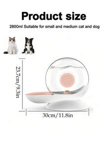 2.8L Snail Water Fountain, Automatic Circulation Without Electricity, Pet Cat Water Bowl Drinking Device, Cat Supplies - Multicolor - View 10