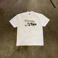 Women T-Shirts - 短袖--白色--復古字母(ab面) - 查看 3