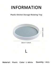 1pc Rotating Refrigerator Storage Rack, Suitable For Cabinets, Kitchen Countertops, Pantries, Kitchen Spice Racks, 360° Non-Slip Rotating Tray, Used For Kitchen Storage, Also As Desktop Decoration, Holiday Or Christmas Gift - Multicolor - View 11