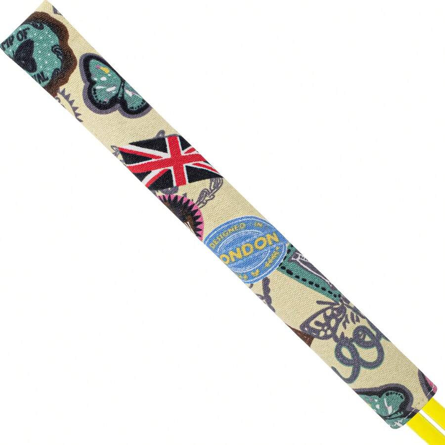 1PC Butterfly Print Golf Directional Alignment Stick Club Head Cover - Durable Protective Floral Accessory For Golfers & Gifting | Ideal For Daily Practice, Tournaments & Casual Outings - Multicolor - View 1