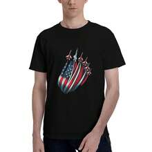Patriotic USA Flag Fighter Jets Boys 4th Of July T Shirt - Shape - View 3