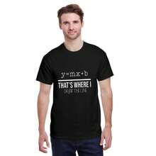Linear Equation Maths Teachers 100% Cotton T Shirt - Shape - View 2