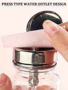Transparent Pump Dispenser Bottle, Cylindrical Glass Nail Polish Remover Bottle With Flip Cap, Refillable, Press-Type Cap, Suitable For Nail Polish Remover, Makeup Remover And Alcohol-Based Products Pump Dispenser Bottle - Multicolor - View 4