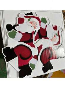 1pc 15.8" Realistic Christmas Santa Fence Peeker, Waterproof Fence Decoration For Christmas Outdoor Garden Yard Fence Decor - Multicolor - View 10