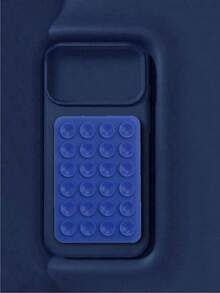 Luxury Matte 3D Suction Cup Phone Case, Compatible With IPhone 17 16 15 14 Pro Max Plus 11 12 13 Pro Max 16 Protective Cover - Dark Blue + Suction Cup - View 1