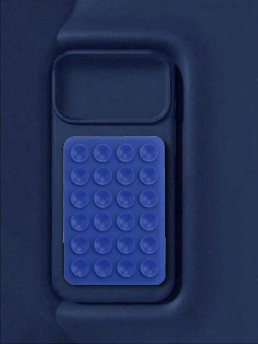 Luxury Matte 3D Suction Cup Phone Case, Compatible With IPhone 17 16 15 14 Pro Max Plus 11 12 13 Pro Max 16 Protective Cover - Dark Blue + Suction Cup - View 1