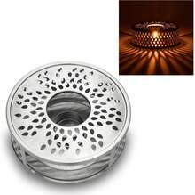 Stainless Steel Tea Warmer With Tea Light Holder, Stable Stand Compatible With Various Teapots - Silver - View 6