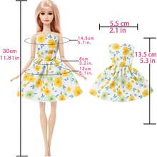 7-Piece Comfortable & Fashionable Mix & Match Doll Outfit Set, Suitable For 11.5 Inch Dolls, Ideal For Daily Play, Christmas/Birthday And Other Holiday Gifts (Doll Not Included) - Pink - View 4