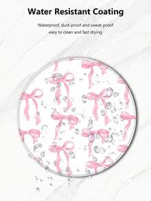1pc Cute Mouse Pad, Round Office Desk Mouse Pad With Anti-Slip Rubber Base, Mini Portable Travel Mouse Pad, Laptop Computer Office Rubber Mouse Mat Suitable For Girls And Boys, For Office, Home, Study And Gaming, 20*20*0.3cm - View 4