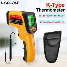 LAOLAU Digital Thermometer JD-05/JD-05K, Multi-Function Temperature Meter With Optional K-Type Probe, -50℃~800℃ Temperature Measurement, -50℃~300℃ Probe Measurement, Backlit LCD Display, ℃/℉ Switch, Data Hold, Cooking BBQ Kitchen Temperature Tester - One Size Fits All - View 7