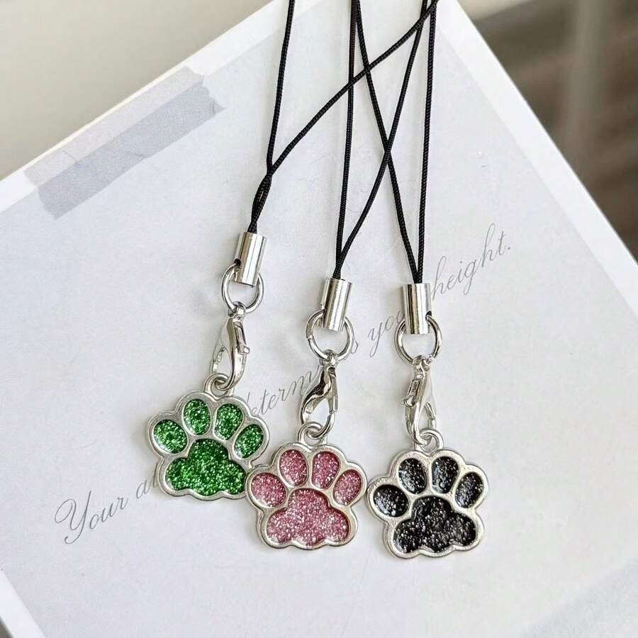 1 buah Gantungan Rantai Ponsel Bentuk Cakar Kucing Berkilau, Gaya Pasangan Kreatif dan Personal, Universal untuk Smartphone, Gantungan Kunci Kamera CCD Personal, Rantai Ponsel Gaya yang Lucu