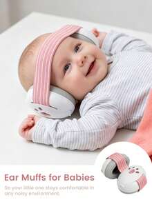 Baby Ear Protection For Babies Toddlers Elastic Noise Reduction Earmuffs Baby Headphones Against Hearing Damage Improves Sleep - Multicolor - View 4