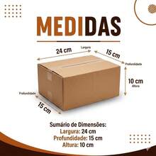 Kit 75 Caixas Papelão Resistente 24X15X10 Envios Ecommerce Flat Pac correios - Retângulo - Visão 7