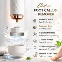 Electric Foot File Automatic Callus Remover Portable Foot Care Exfoliator Nail Tool Dual Roller Head Foot Polisher Foot Care Tool Travel Set Suitable For Dry Cracked Heels, Toenail And Foot Cleaning - Multicolor - View 8