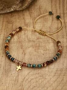 1 pieza Brazalete minimalista de moda, accesorio versátil adecuado para niñas, fiestas, regalos y uso diario - Multicolor - Ver 5