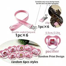 19pcs Baby Shower Pacifier Toss Challenge Game Set, Hands-Free Clip-On Pacifier Throwing Interactive Props, Includes 6 Pacifiers, 6 Lanyards, 6 Metal Clips And 1 Game Instruction Card, Suitable For UK/US Baby Shower, Pregnancy Party, Gender Reveal Party, Family Gathering And Birthday Celebration, Fun Icebreaker Game For All Guests, Create Lively Atmosphere, Perfect For Photo/Video, Friend Competition, Table Decoration And Party Memories - Multi-color - Pacifier - View 13