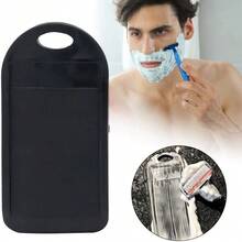 3/2/1pc Men's Razor Sharpener And Cleaner, Fashionable Black Design With Sliding Cleaning Mechanism For Beard And Facial Hair Care, Essential Grooming Tool For Men - Black - View 1