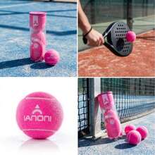 3pcs IANONI Padel/Tennis Balls 45% Wool Professional Pressurized Balls For Outdoor Sports - Multicolor - View 6