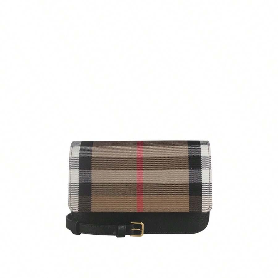 Burberry Madison Series Checkered Women's Crossbody Bag 80840261 - 黑色拼色80840261 - 查看 1