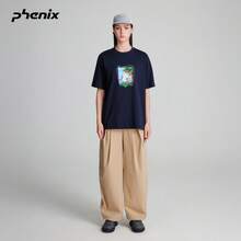 +Phenix Phoenix Outdoor Casual T-Shirt Unisex 2026SS New Cool-Touch Printed Crew Neck Knit Short Sleeve - Deep Sea Blue - View 3