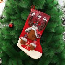 1pc/Large Cartoon Christmas Sock Gift Bag Christmas Tree Hanging Ornament Candy Gift Bag Holiday Decoration Pendant - Multicolor - View 4