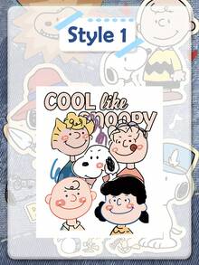 ملصق فينيل كرتوني قابل للإزالة وذاتي اللصق ومقاوم للماء مرخص من Snoopy Peanuts، يتميز بنمط ديناصور أخضر لطيف مع زينة قلوب حمراء، مناسب لديكور المنزل البسيط في غرف المعيشة والنوم - أنماط متعددة - مشاهدة 14