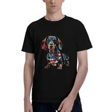 Dachshund Dog Funny Men T Shirt - 款式 - 查看 3