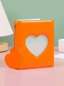Minimalist Solid Color Photo Storage Album - Used For Storing Photo Albums, Heart-Shaped Hollow Photo Card Holder, Suitable As A Small Gift For Colleagues, Family And Loved Ones - Multicolor - View 11