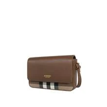 Burberry Hampshire Check Women's Crossbody Bag 81072701 - 土棕色81072701 - 查看 2