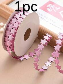 1 لفة 10م شريط نجمي DIY لتغليف الهدايا مادة يدوية لصنع إكسسوارات الشعر ديكور عيد الحب شريط هدايا الحفلات حافة زخرفية عصرية شريط تغليف هدايا إبداعي - متعدد الألوان - مشاهدة 12