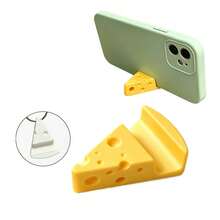 Cheese Phone Holder, Yellow/White Creative Cheese Phone Holder, Multi-Functional Use, Can Hang Keys, Be A Desktop Decoration, Portable And Lightweight Phone Pendant, 3D Three-Dimensional Cheese Phone Holder - Multicolor - View 10
