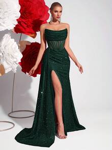Wedding Dresses - Dark Green - View 8
