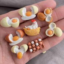 7pcs Egg Fridge Magnets, Cute Decorative Magnets, Personalized Fridge Magnets, Suitable For Kitchen Office Whiteboard Storage Cabinet And Dishwasher, Kitchen Decor, Home Decor, Holiday Gifts For Friends, Party Favors - Multicolor - View 1