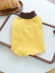 1PC 2026 New Pet Clothes Small Dog Puppy Cat Cute Pet Simple Versatile Fitted Comfortable Breathable Skin-Friendly Rolled Hem Undershirt - Yellow - Yellow - View 6