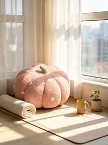 Pumpkin Throw Pillow, Soft And Cute Halloween Pumpkin Decorative Pillow, Adds Festive Atmosphere To Your Home Decor. This Pumpkin Throw Pillow Is Perfect For Bedroom Or Sofa Cushion, Making It An Excellent Halloween Gift For Friends And Family. - Pink - View 4