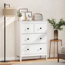 4-Drawer Chest, For Clothing & Bedding - 白色 - 查看 5