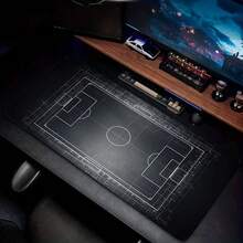 1 X Soccer Field Blueprint Pattern Mouse Pad (Gaming Keyboard Accessory / Office & Esports Desk Mat); Made Of Polyester Fiber With A Non-Slip Rubber Base; Features Precision Stitched Edges And Is Available In Multiple Sizes. - Mouse Pad - View 8