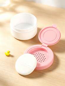 Caja portátil de polvo diario para bebé, excelente sellado para prevenir eficazmente la dispersión del polvo, con esponja de polvo a juego con tacto amigable con la piel, cuidando la delicada piel del bebé, práctica para el hogar y los viajes - Multicolor - Ver 5