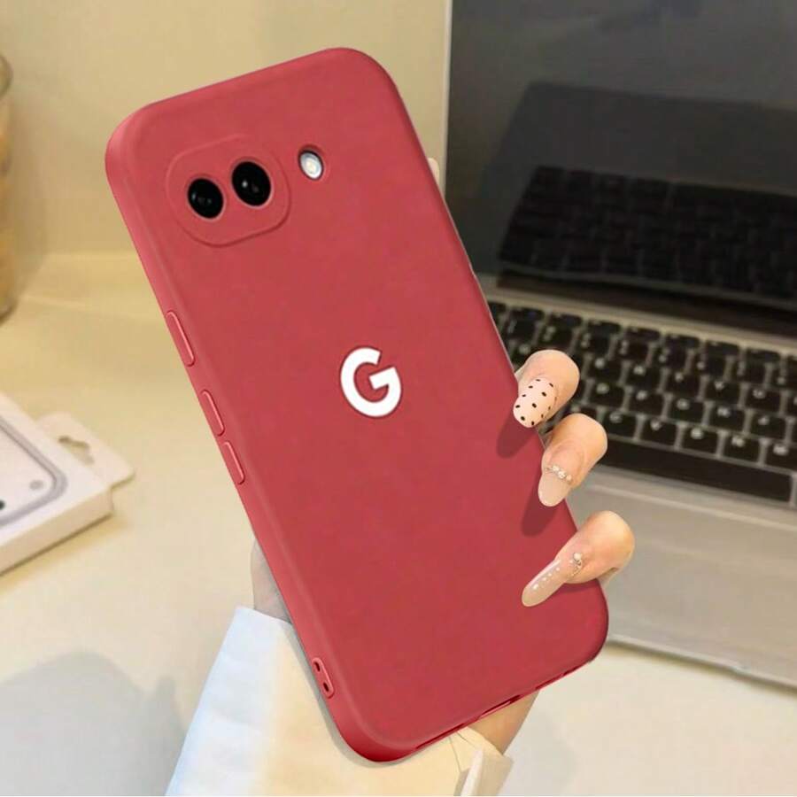 液態矽膠手機殼 附植絨內裡 適用 Pixel 6 6a 6 Pro 7 7a 8 8a 8 Pro 9 9a 9 Pro XL 10 10a 10 Pro XL 11 11 Pro XL - 山茶紅 - 查看 1