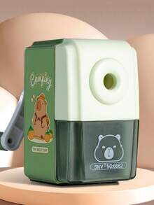 1 PC Pencil Sharpener, Genuine Capybara! Random 1pc Capybara-Themed Pencil Sharpener, Random Brown-Green Color, Portable Design - Multicolor - View 4