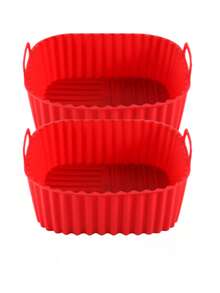 3pcs/2pcs/1pc Square Silicone Air Fryer Basket Liner, Suitable For Fryers, Non-Stick Reusable Air Fryer Liner, Oven Microwave Cake Pan, Kitchen Accessories,Kitchen Gadgets,Air Fryer Baking Mat Liner For Home Use - Multicolor - View 18