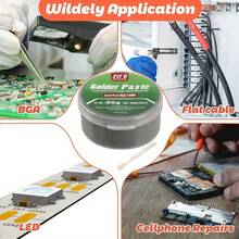 Solder Paste High Temperature 217 ℃ (Sn99% Ag0.3% Cu0.7%), Electronic Solder Paste, Used For IC/PCB/BGA/SMD/Repair (217 ℃) Melting Point, No Need To Clean Solder Paste (With Tool Shovel Included) - Round - View 2