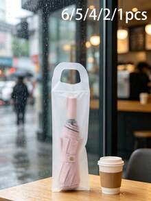 6/5/4//2/1pcsSemi-Transparent White Waterproof Bag, Suitable For Umbrellas, Water Bottles, And Outdoor Gear. It Can Store Items Independently, Is Made Of Durable Material, Is Portable, Foldable, And Reusable-A Must-Have For Outdoor Travel. - Multicolor - View 2