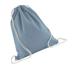 Westford Mill InCo Organic Cotton Drawstring Bag - Dusty Blue - View 2